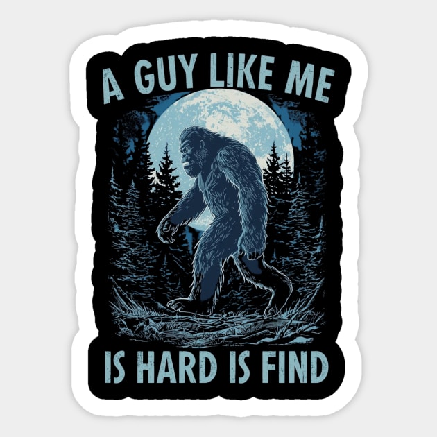 Bigfoot Silhouette Moon Forest Scene Sticker by ArtistTee ⭐⭐⭐⭐⭐